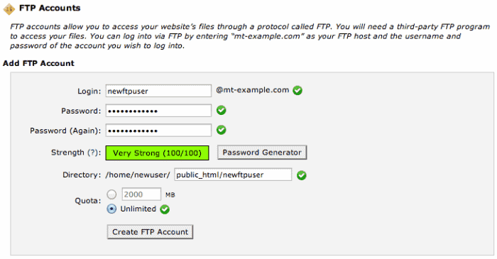 ftp user details