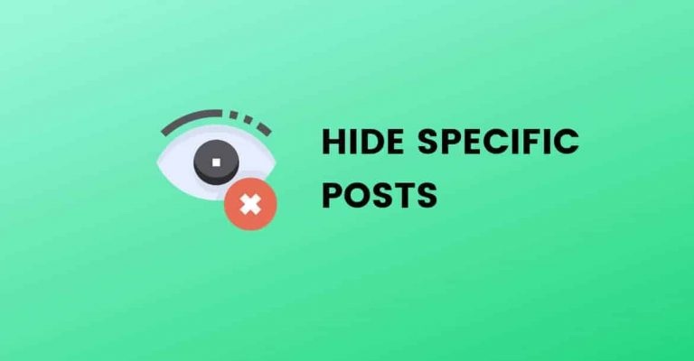 hide specific posts