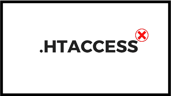 corrupt .htaccess File 500 internal server error