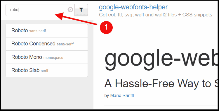 search for google fonts you want to use